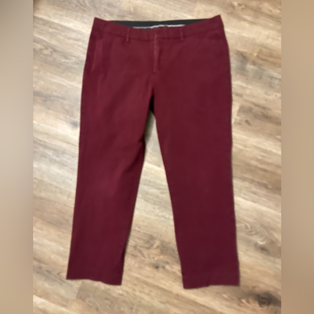 A New Approach Slim Fit Burgundy Chino Pants Sz 12